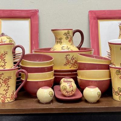Large Ceramic Pottery set of Royal Doulton Blossom cream & rose