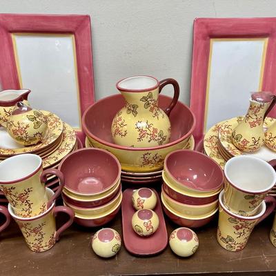 Large Ceramic Pottery set of Royal Doulton Blossom cream & rose