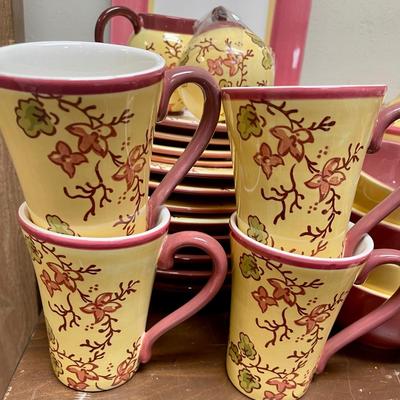 Large Ceramic Pottery set of Royal Doulton Blossom cream & rose