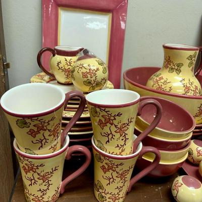 Large Ceramic Pottery set of Royal Doulton Blossom cream & rose