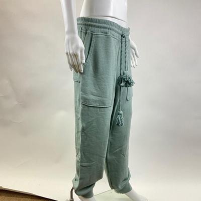 272 New ULLA JOHNSON Charley Fleece Tassel Sage Green Joggers
