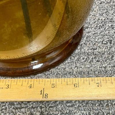 BLENKO Amber Art Glass Handmade Blown Table / Floor Vintage Vase