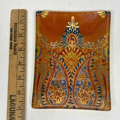 Painted Glass small Plate Dish