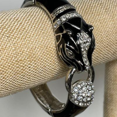 Black Panther hinged bracelet