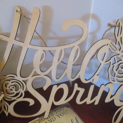 Home Decor Signs 6 - Hello Spring Signs