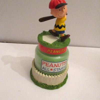 Charlie Brown Batter Up Baseball Peanuts All Stars Candle Jar