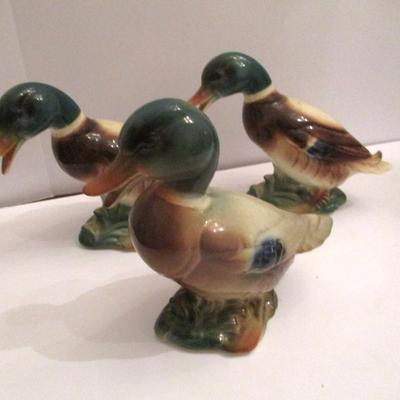 Ceramic Mallard Ducks Approx 6" Tall