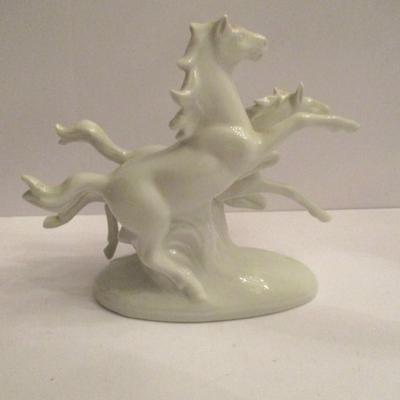 Vintage GDR Frafenthal Porcelain Figurine Horses