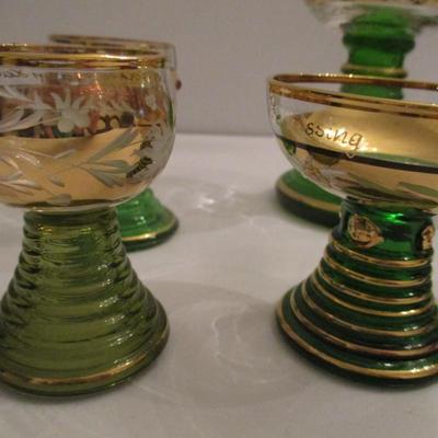 German Roemer Wine Cordial Glasses