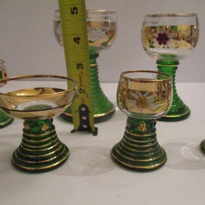 German Roemer Wine Cordial Glasses