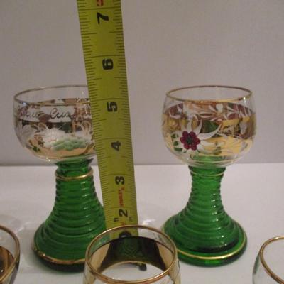 German Roemer Wine Cordial Glasses