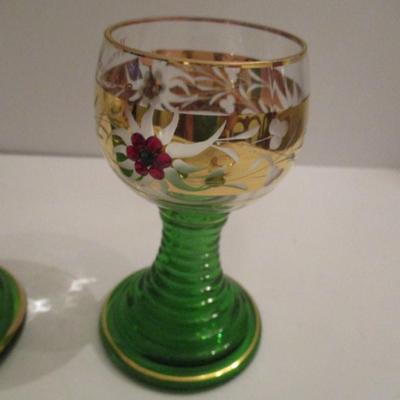 German Roemer Wine Cordial Glasses