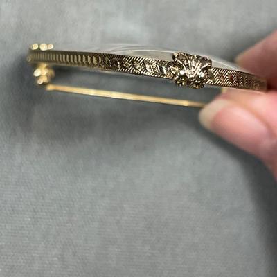Large glass reverse carved intaglio Pin