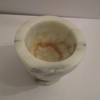 Marble Mortar & Wooden Pestle Spice Grinder
