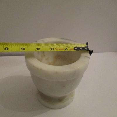 Marble Mortar & Wooden Pestle Spice Grinder