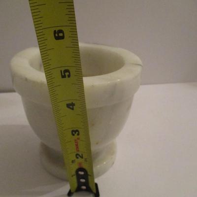 Marble Mortar & Wooden Pestle Spice Grinder