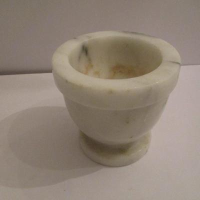 Marble Mortar & Wooden Pestle Spice Grinder