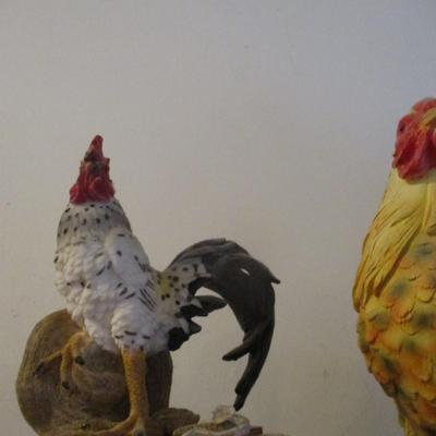 Resin Rooster Figurines