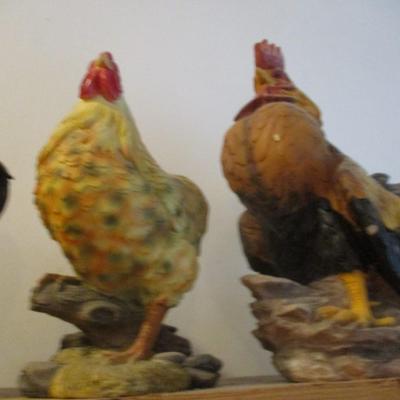 Resin Rooster Figurines