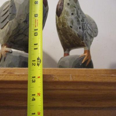 Vintage Folk Art Carved Wood Rooster Painted
