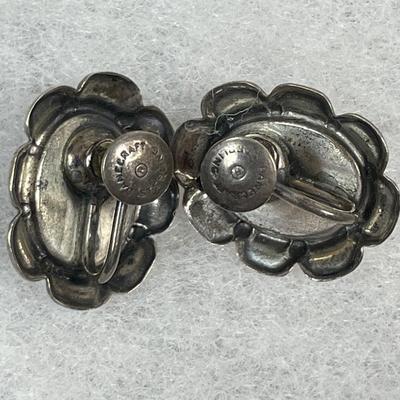 Vintage Danecraft Sterling pin and earrings set