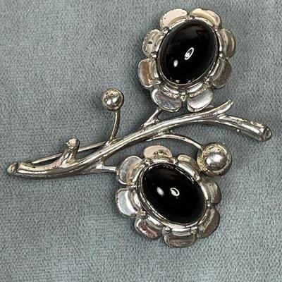 Vintage Danecraft Sterling pin and earrings set
