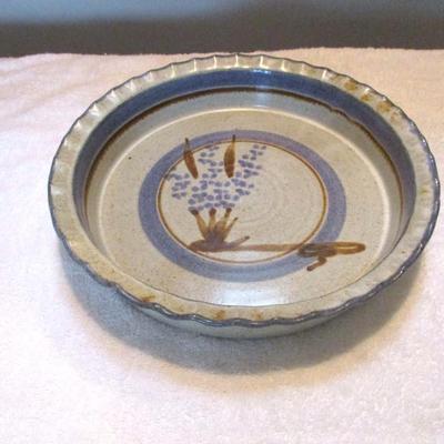 10 1/2" Signed Pottery Pie Dish