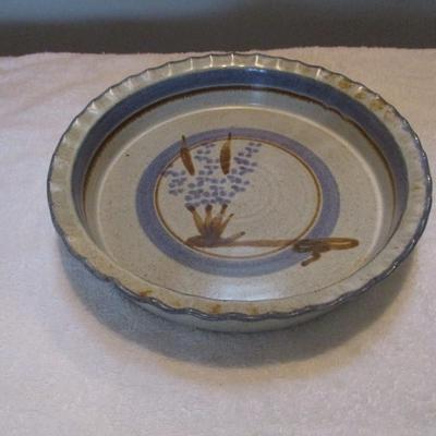 10 1/2" Signed Pottery Pie Dish