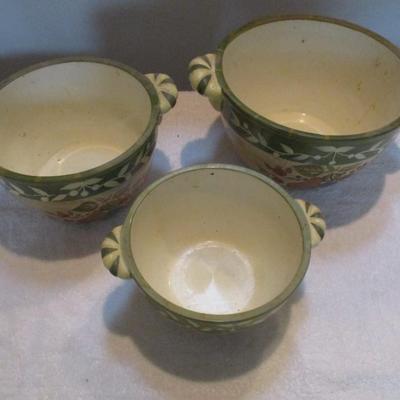 Certified International La Toscana Set Of 3 Round Serving Bowls