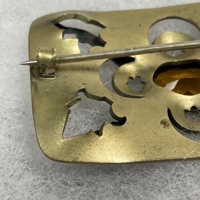 Antique C clasp brooch