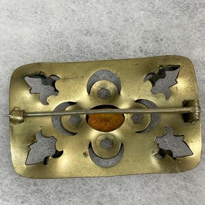 Antique C clasp brooch