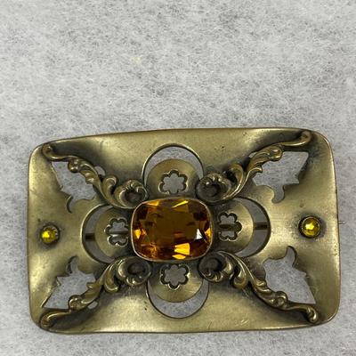 Antique C clasp brooch