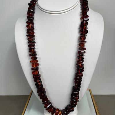 Long Root beer Baltic Amber necklace