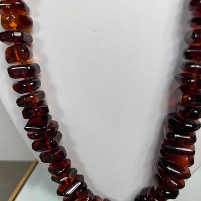Long Root beer Baltic Amber necklace