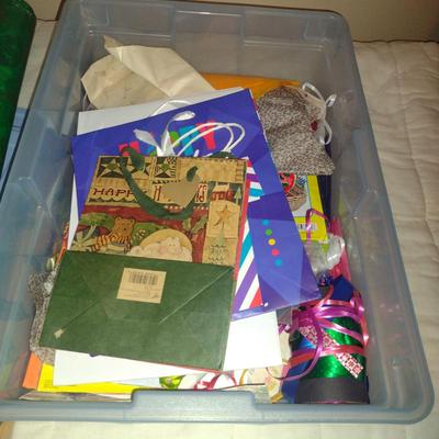 Collection of Gift Wrapping Supplies- Bags and Paper