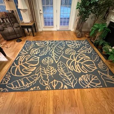 Blue and White Rug