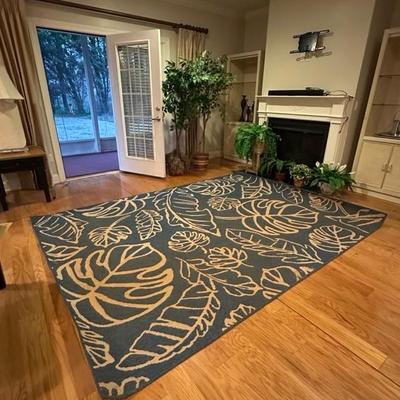 Blue and White Rug