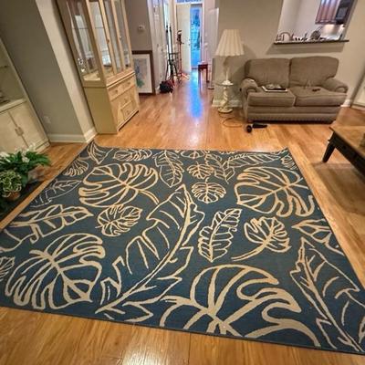 Blue and White Rug