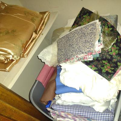 Collection of Sewing Goods- Material, Thread, etc.