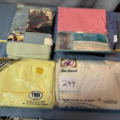 Vintage Shower Curtain and Bed Sheets