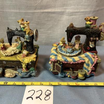 Vintage Sewing Machine Music Boxes