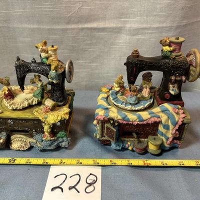 Vintage Sewing Machine Music Boxes