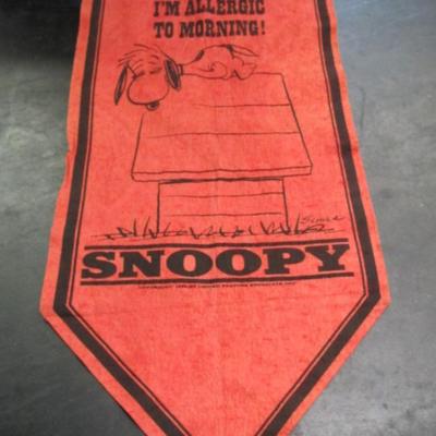 Vintage Snoopy Felt Banner 1960's 33" x 15"