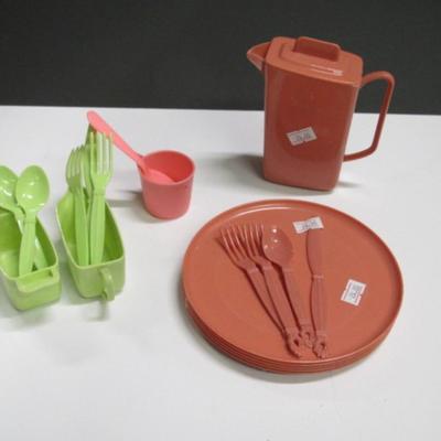 Vintage Worcester Toy Company Plastic Dishes