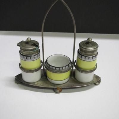 Vintage Victoria Silver Plated Cruet Set