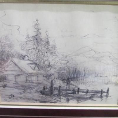 Thomas Kinkade "A Perfect Day Beginning To End" Lithograph S/N Signed Gold Frame