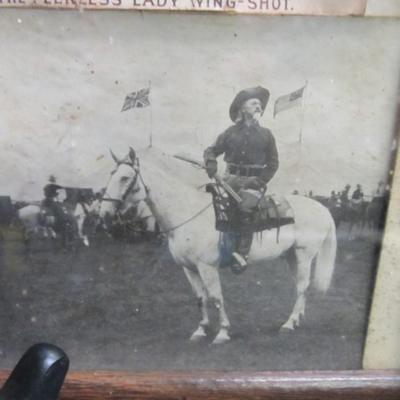 Annie Oakley Print & Buffalo Bill Antique Memorabilia Card Stock Menu