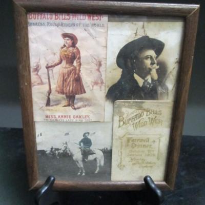 Annie Oakley Print & Buffalo Bill Antique Memorabilia Card Stock Menu