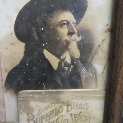 Annie Oakley Print & Buffalo Bill Antique Memorabilia Card Stock Menu