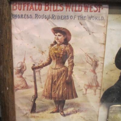 Annie Oakley Print & Buffalo Bill Antique Memorabilia Card Stock Menu